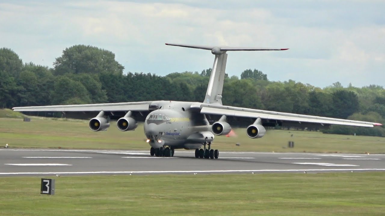 Ilyushin Il-76MD Ukraine Air Force arrival at RAF Fairford RIAT 2019 AirShow