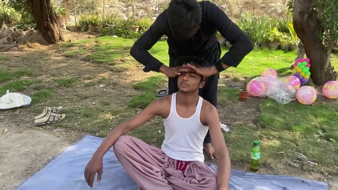High pressure Head Massage by Asad Barber 