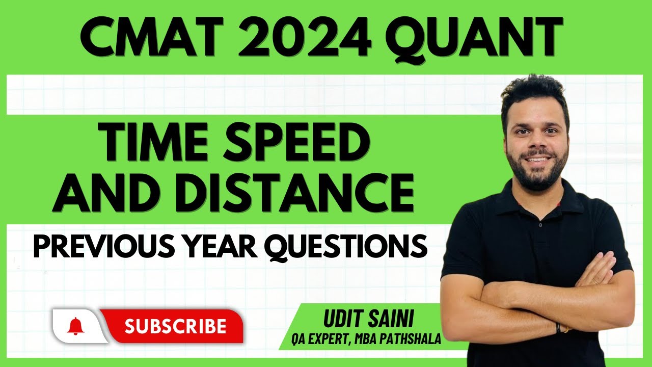 CMAT 2024 | Quant | Time Speed Distance | Previous Year Questions | Udit Saini 