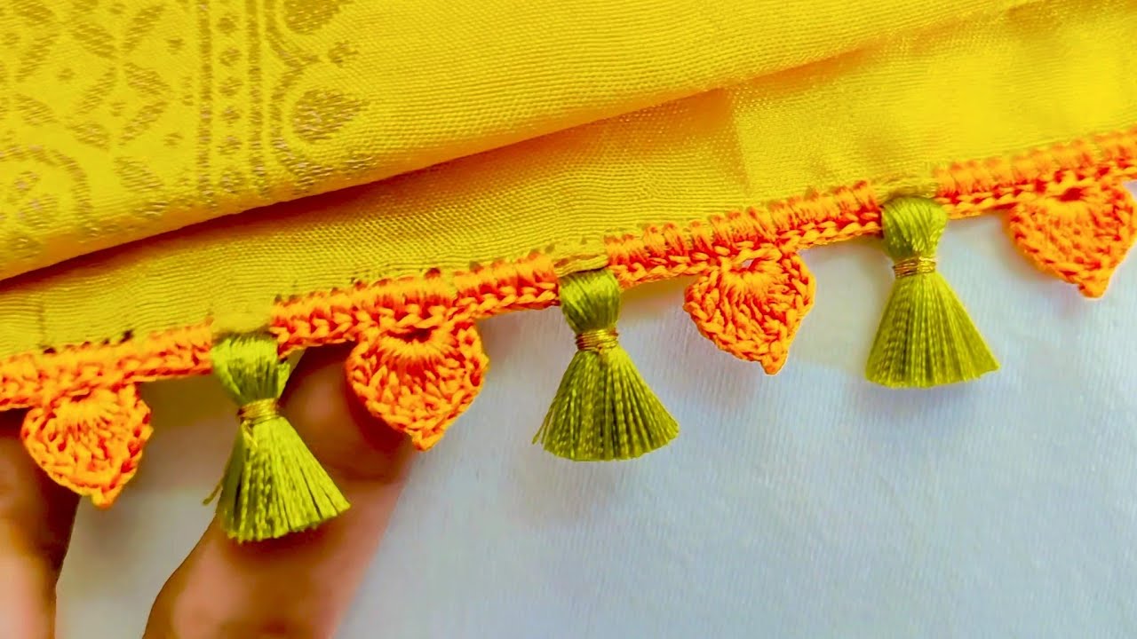 Latest #sareekuchudesign #without beads  #easy saree kuchu // Nandana Creations //