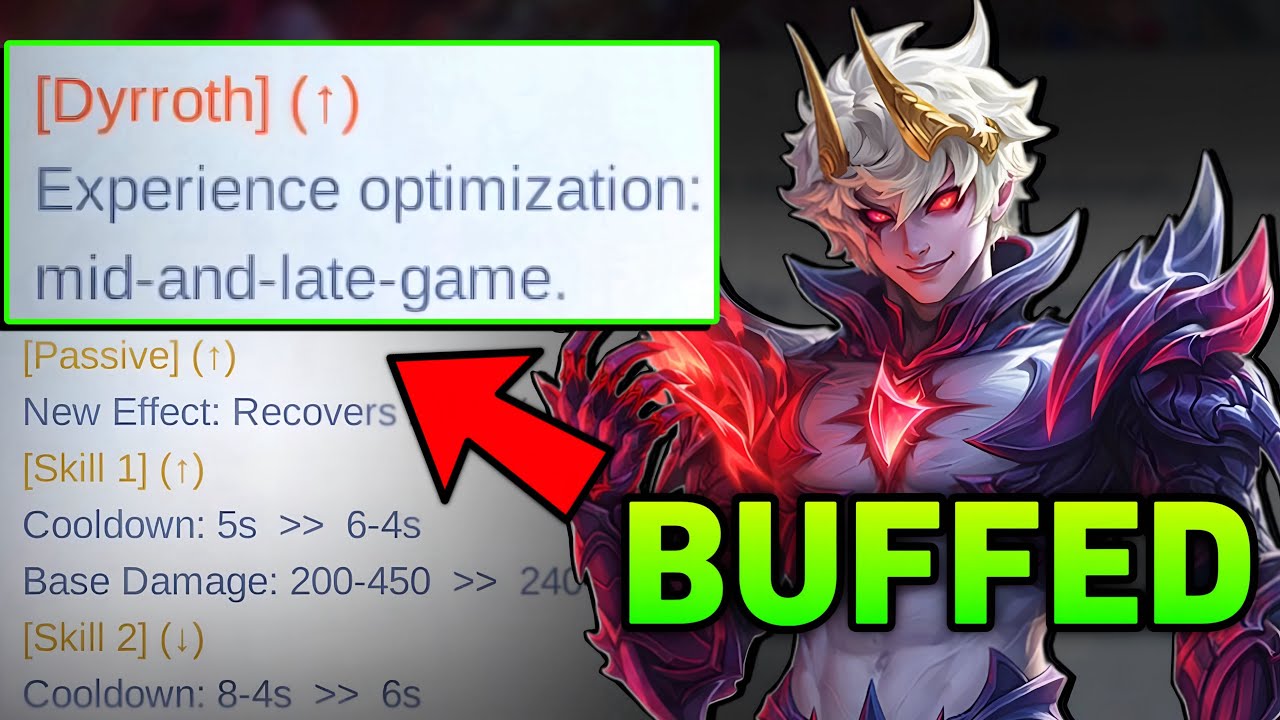 MOONTON MADE DYRROTH TOO OP 🤯 - DYRROTH BUFFED UPDATE MLBB