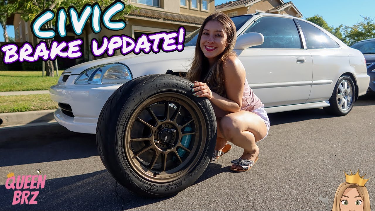 Honda Civic EK Coupe: Big brake kit + more suspension upgrades!