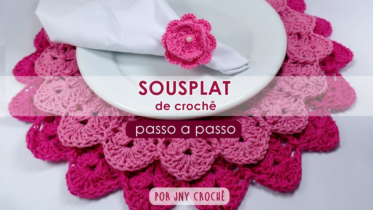 Sousplat de crochê passo a passo | Remake  - JNY Crochê