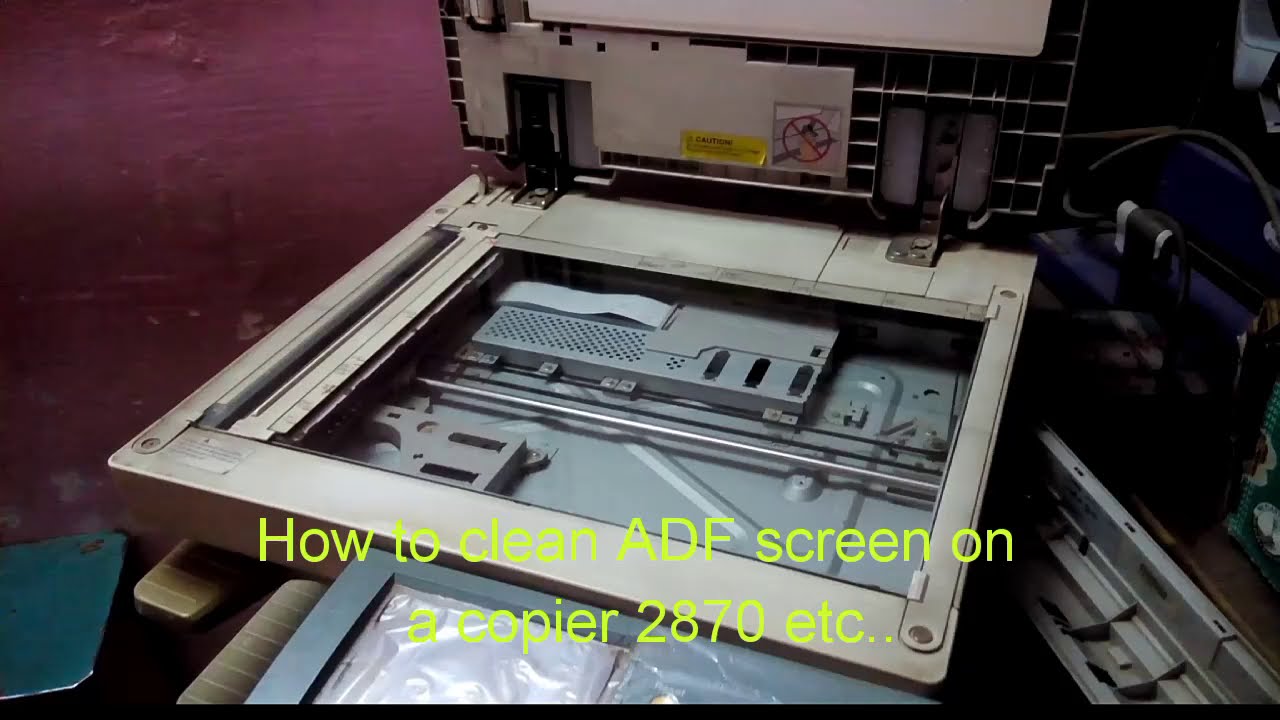 How to Clean the ADF Screen and LASERS in IR 2870 Photostat Machine #photocopy #canon