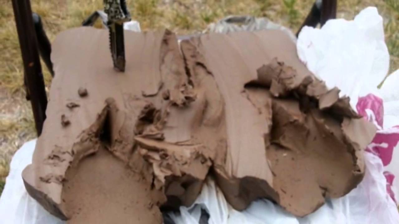H&N Baracuda Hunter Extreme .25 cal 28.4 grain Clay penetration test