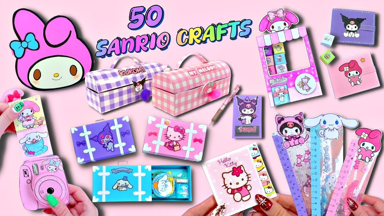 50 DIY SANRIO School Supplies Ideas ૮ ˶ᵔ ᵕ ᵔ˶ ა˚.🎀༘⋆