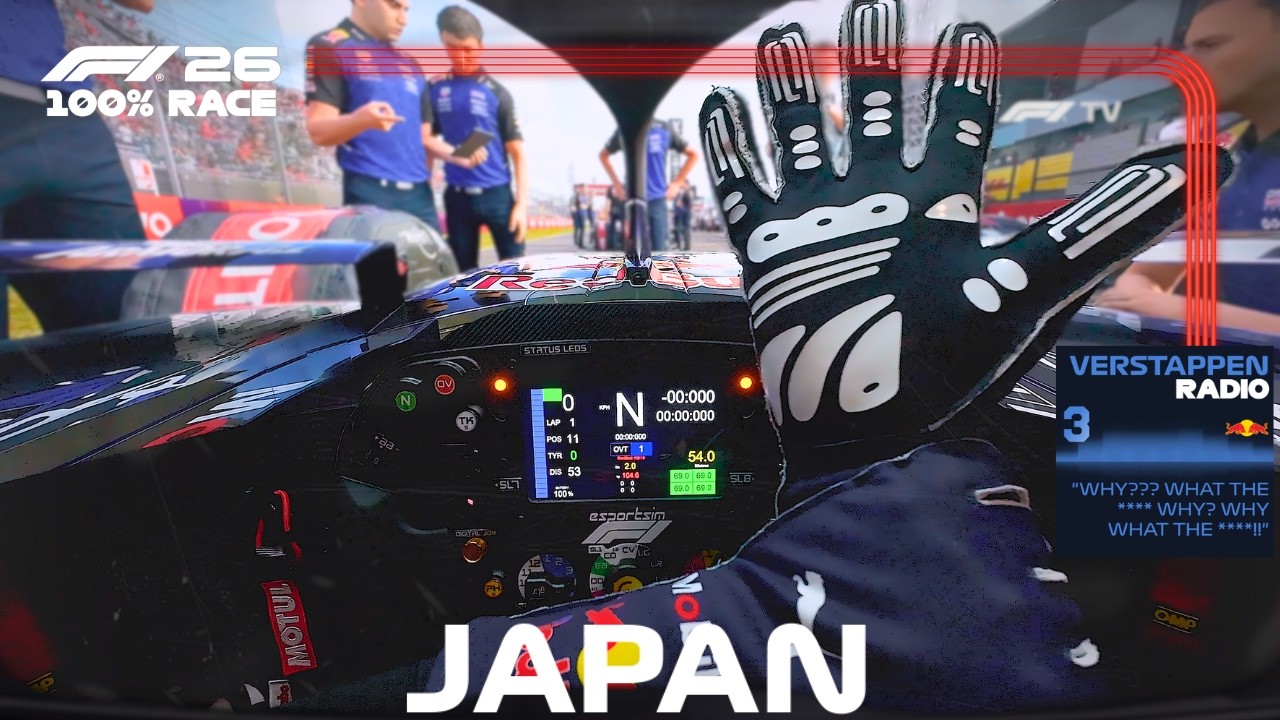 ULTRA REALISTIC F1 2026 - Max Verstappen Red Bull Japan GP 100% Race