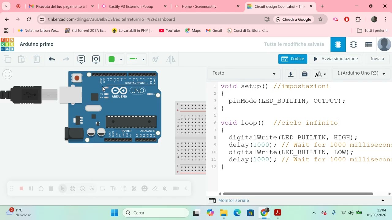 Arduino blink LED built in