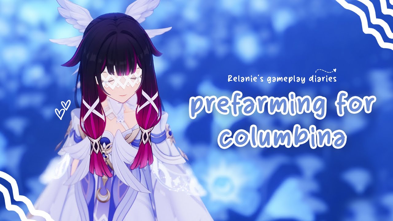 One week of prefarming for Columbina ⋆˖⁺₊☽◯☾₊‧⁺⋆ | Cozy Genshin Impact gameplay
