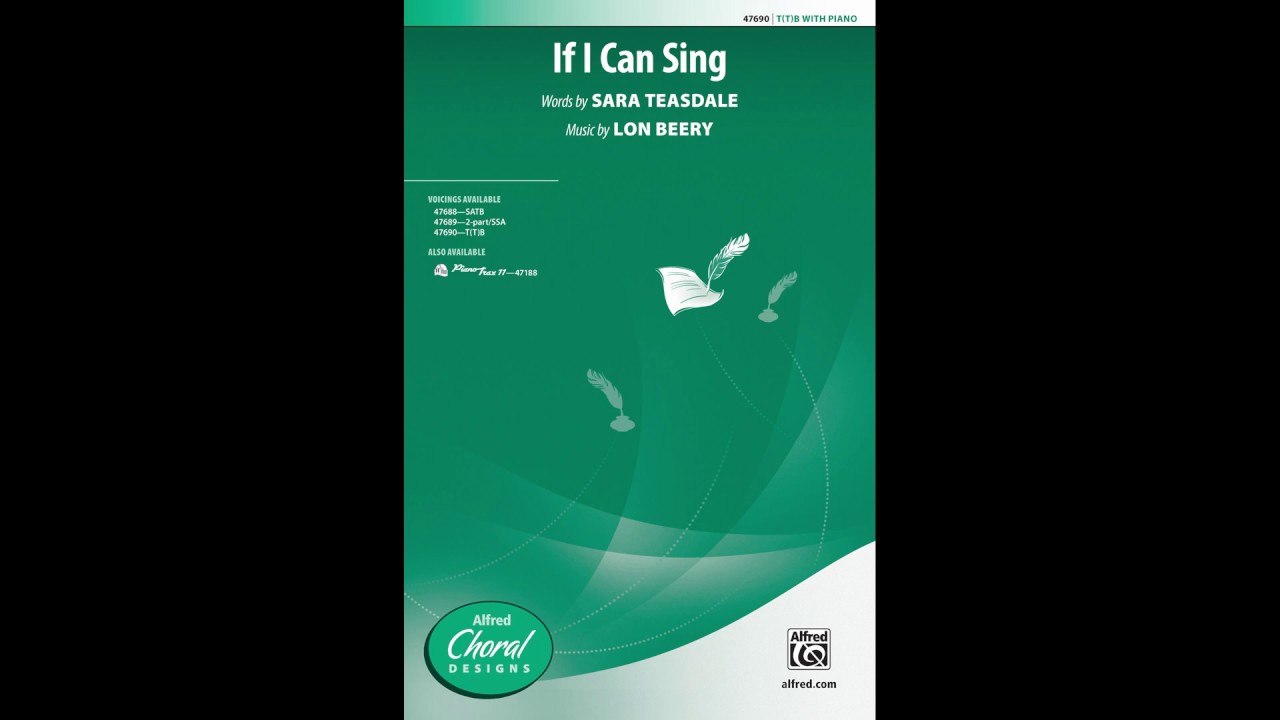 If I Can Sing [T(T)B], by Lon Beery – Score & Sound