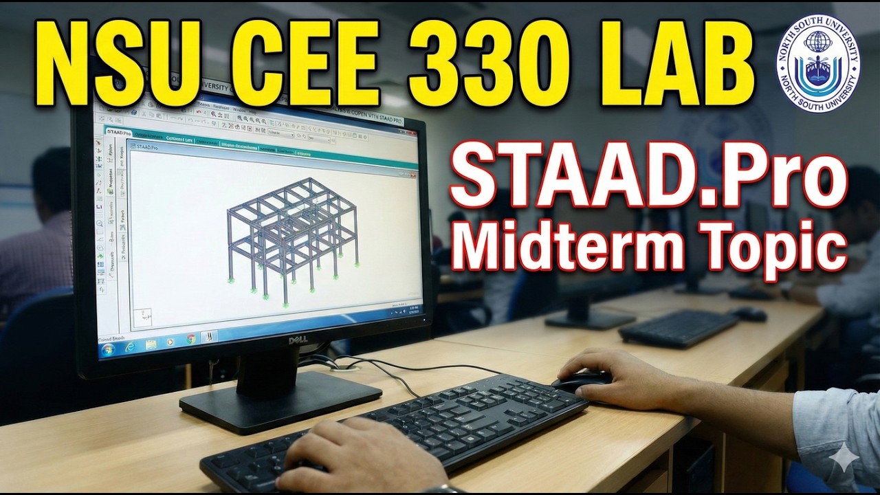 NSU CEE 330 LAB STAAD Pro Mid Topic