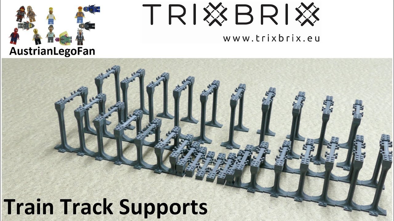 TrixBrix Incline & Highest Supports Bundle Set - Build your own raised Lego Train Track