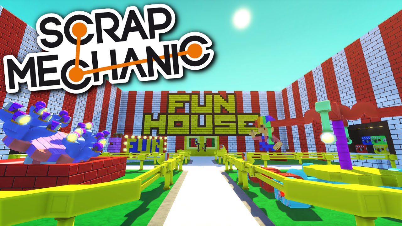 Scrap Mechanic CREATIONS - The FUN HOUSE Amusement Ride - Scrap Mechanic Gameplay