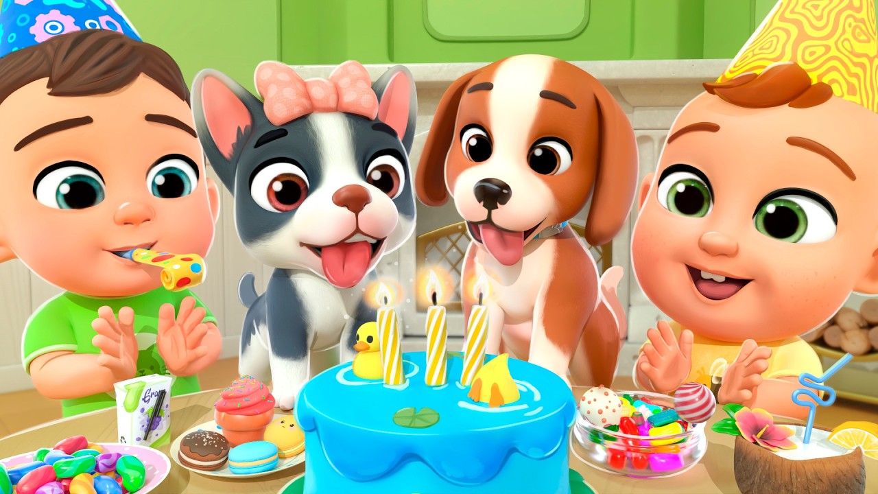 Birthday Celebration with Puppy Friends! + MORE Lalafun Nursery Rhymes & Kids Songs