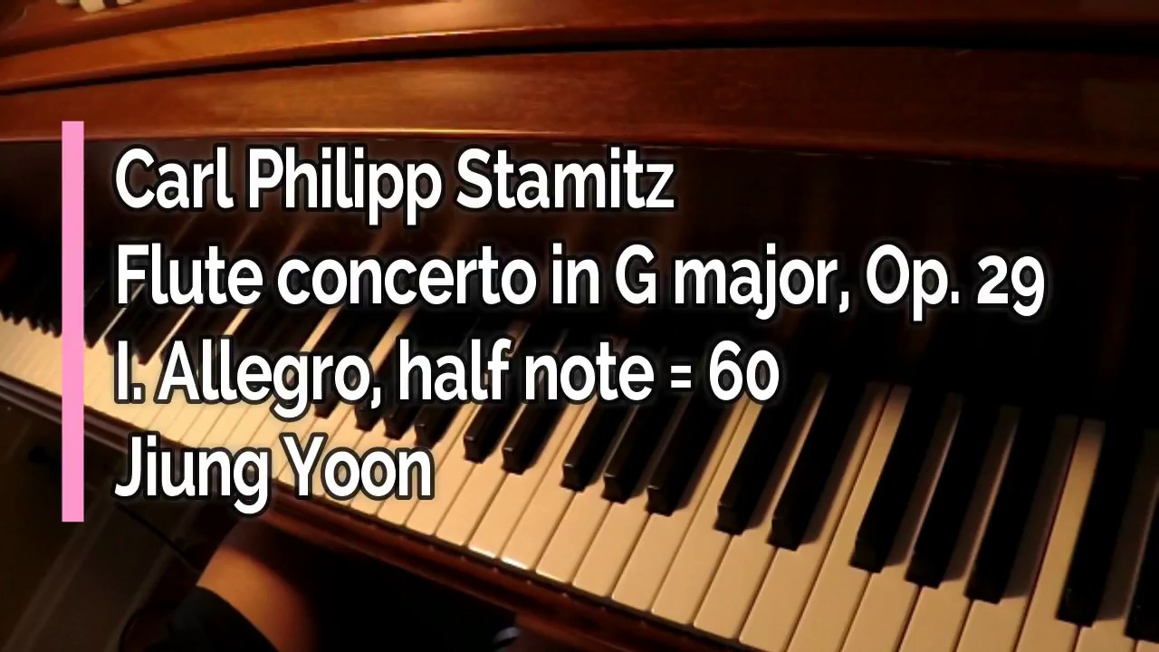 Piano part - Stamitz, Flute Concerto in G Major, Op.29, I. Allegro, Half note = 60