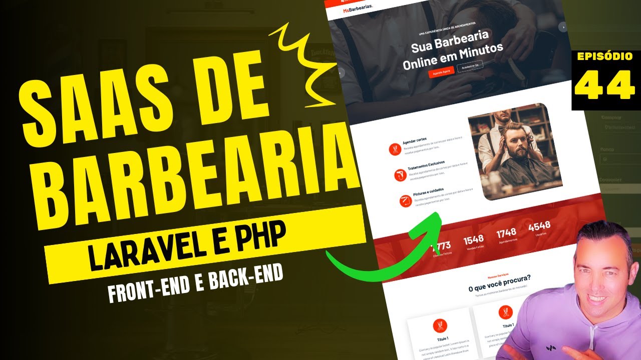 #44 Criando o rodapé do saas de barbearia - parte 2 - bootstrap 5 e Laravel