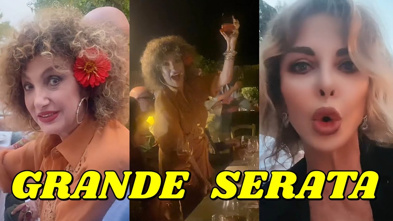 È il compleanno di Marcella Bella si festeggia con una serata tra amici era presente Alba Parietti