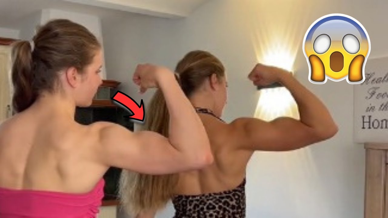 Muscular sisters, who has more biceps!