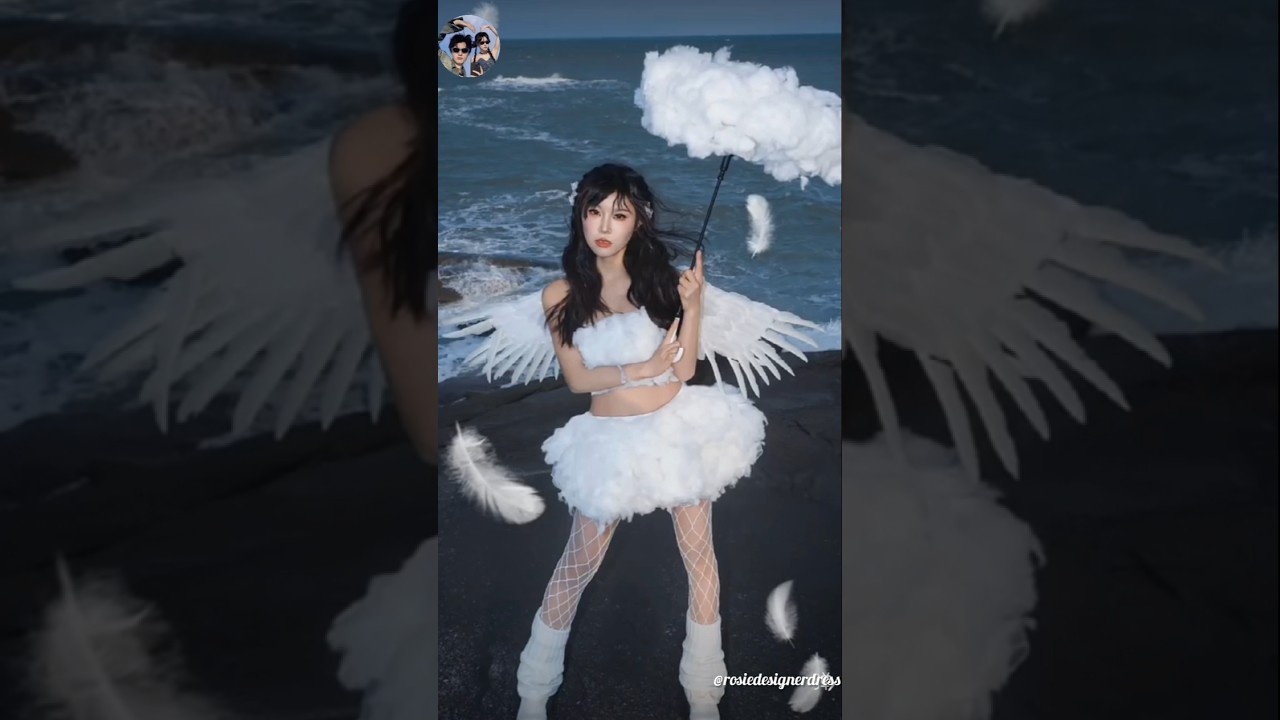 angle dress by Rosé/Making a fairy dress with cotton!Fairy Tale!Princess Dress #fashion #shorts