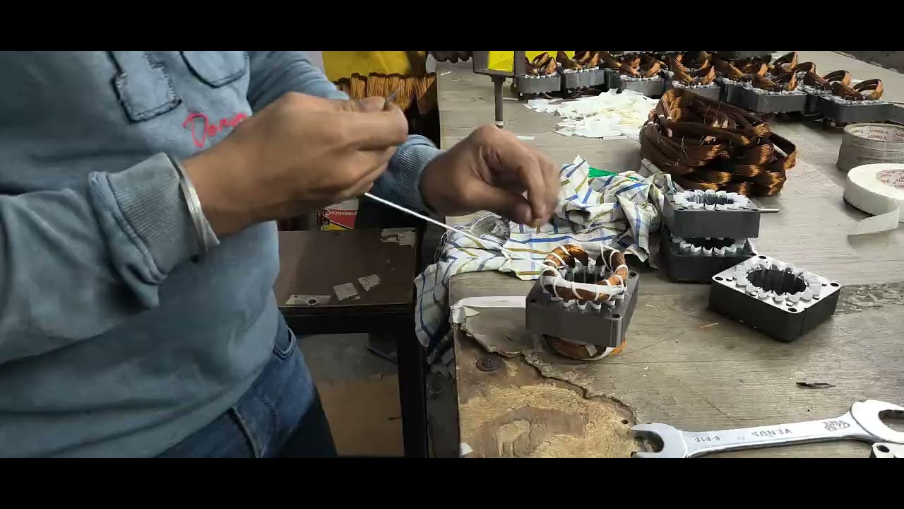 16 slot tpw (chkor) ka pura winding & fitting prosess
