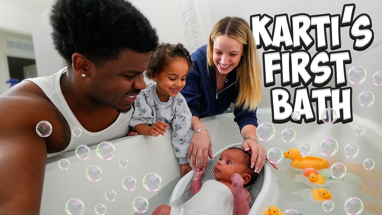 KARTI'S FIRST BATH! *ADORABLE*