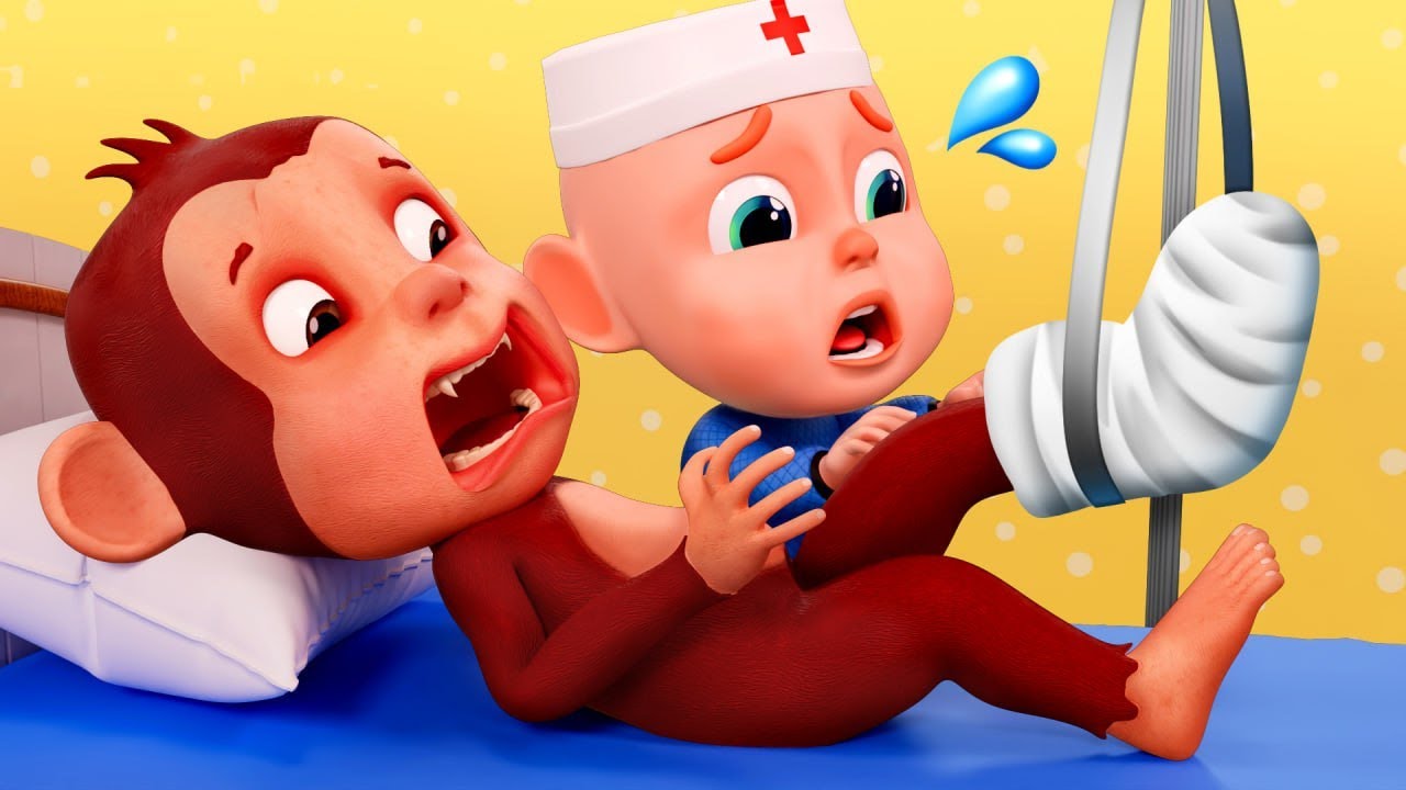 Monkey is Sick Song - Baby Doctor Song - Johny Johny Yes Papa | Nursery Rhymes & Kids Song