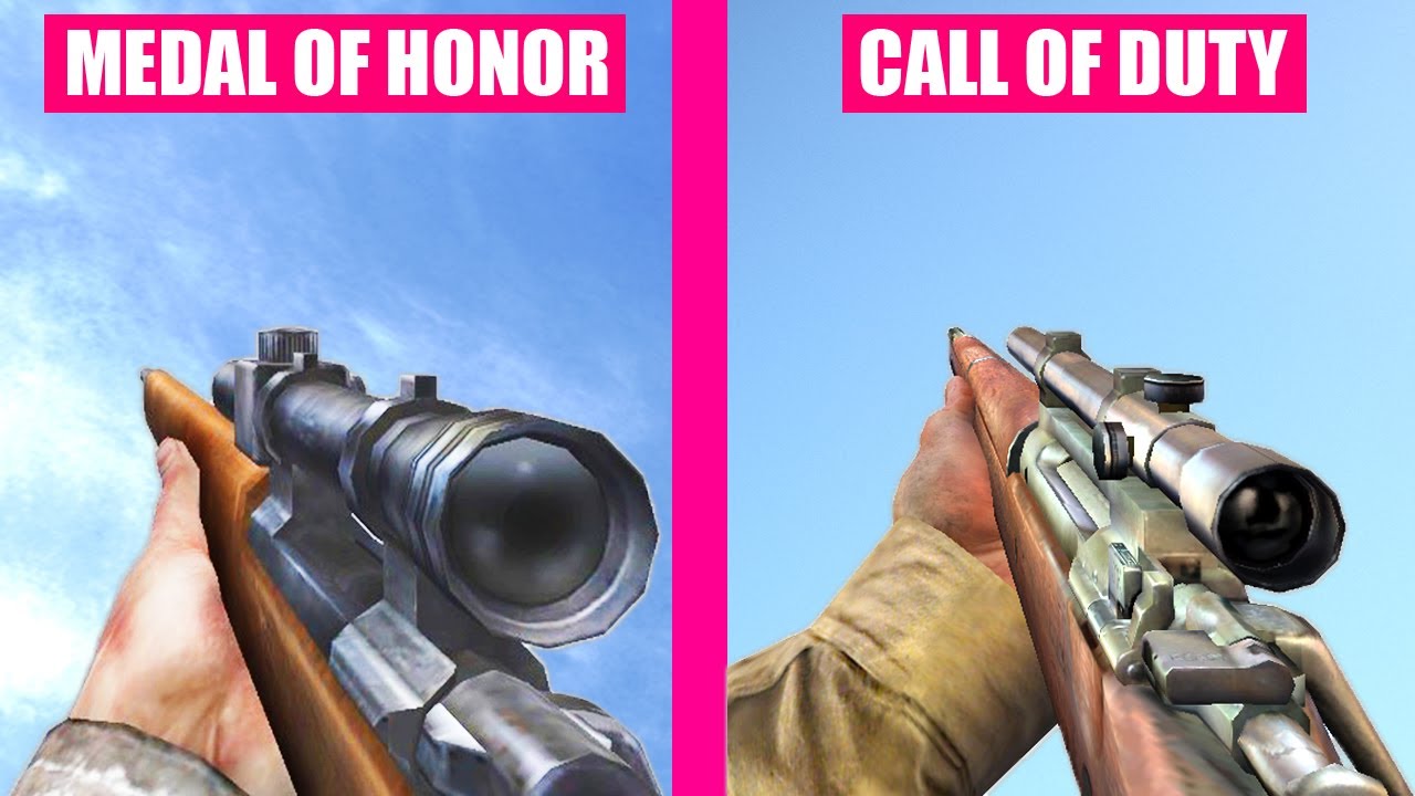 Call of Duty vs Medal of Honor Allied Assault - Weapons Comparison