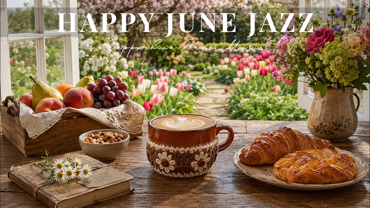 Happy June Jazz ~ Summer Morning Jazz Cafe & Delicate Bossa Nova Piano Music for Work, Study, Focus