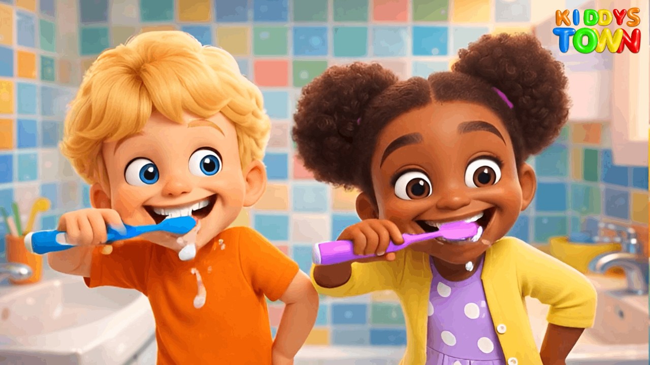 Brush It Song  Learn How to Brush Your Teeth!🪥 | @KiddysTown  Nursery Rhymes & Kids Songs