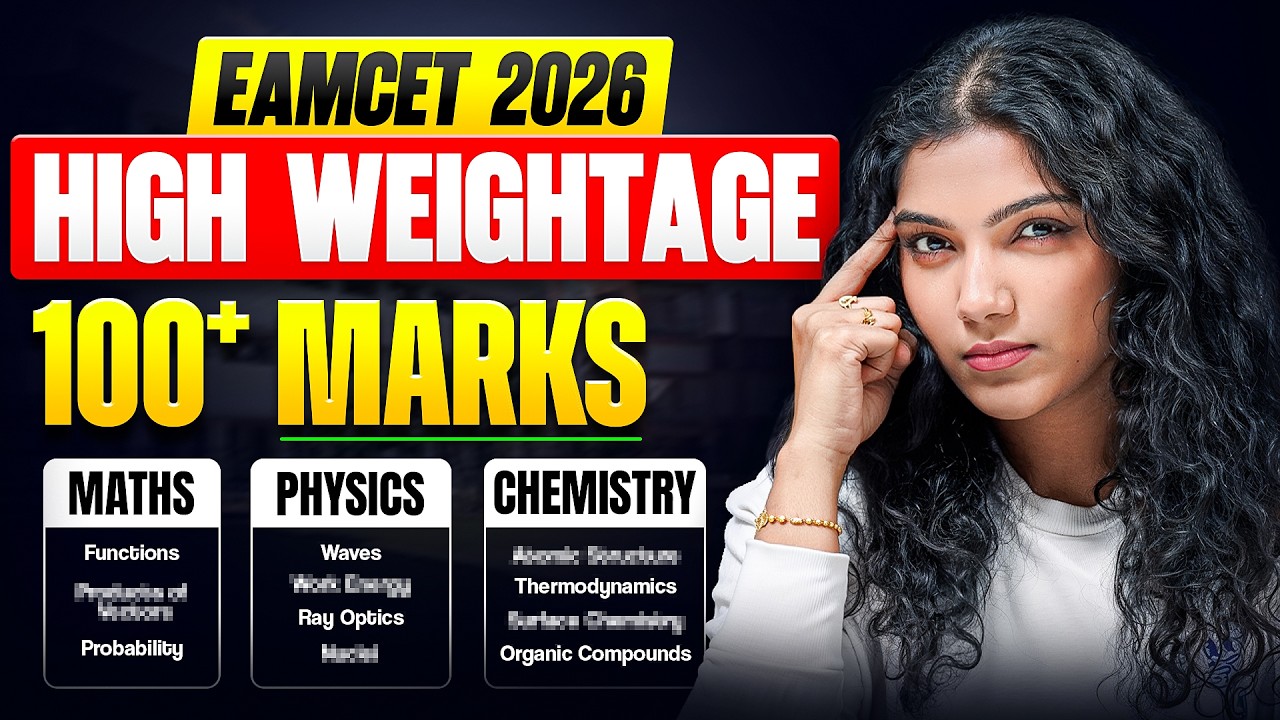 EAMCET 2026 High Weightage Chapters | TS EAPCET 2026 | AP EAPCET 2026 | Best Eamcet strategy 5k rank
