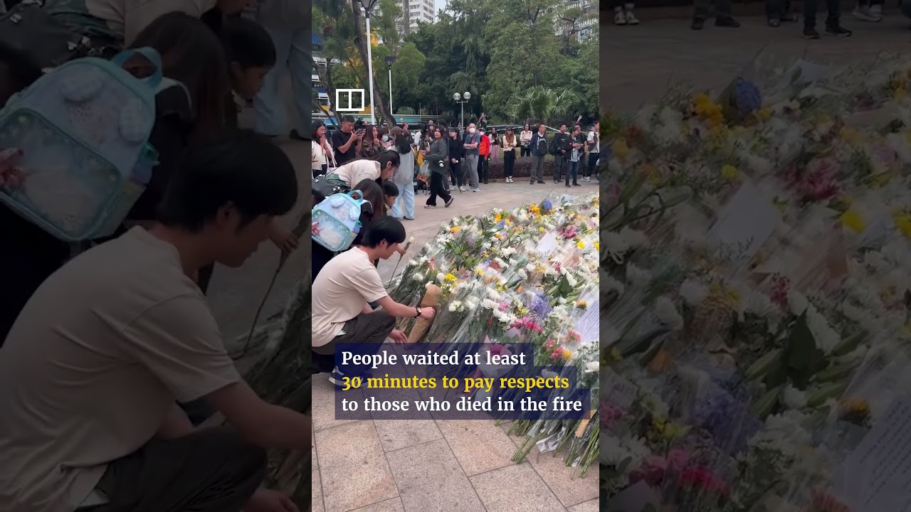 Over 1,000 queue to pay respects to Tai Po fire victims