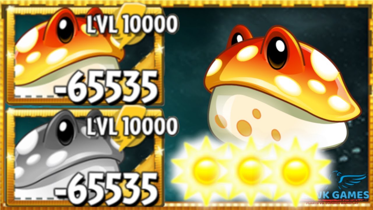 Plants vs Zombies 2 Toadstool Upgraded to Level 10000 PvZ2