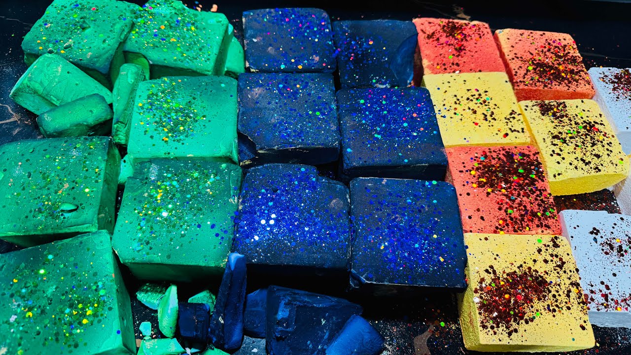 Fresh Dyed Gym Chalk Crush | Oddly Satisfying ASMR 