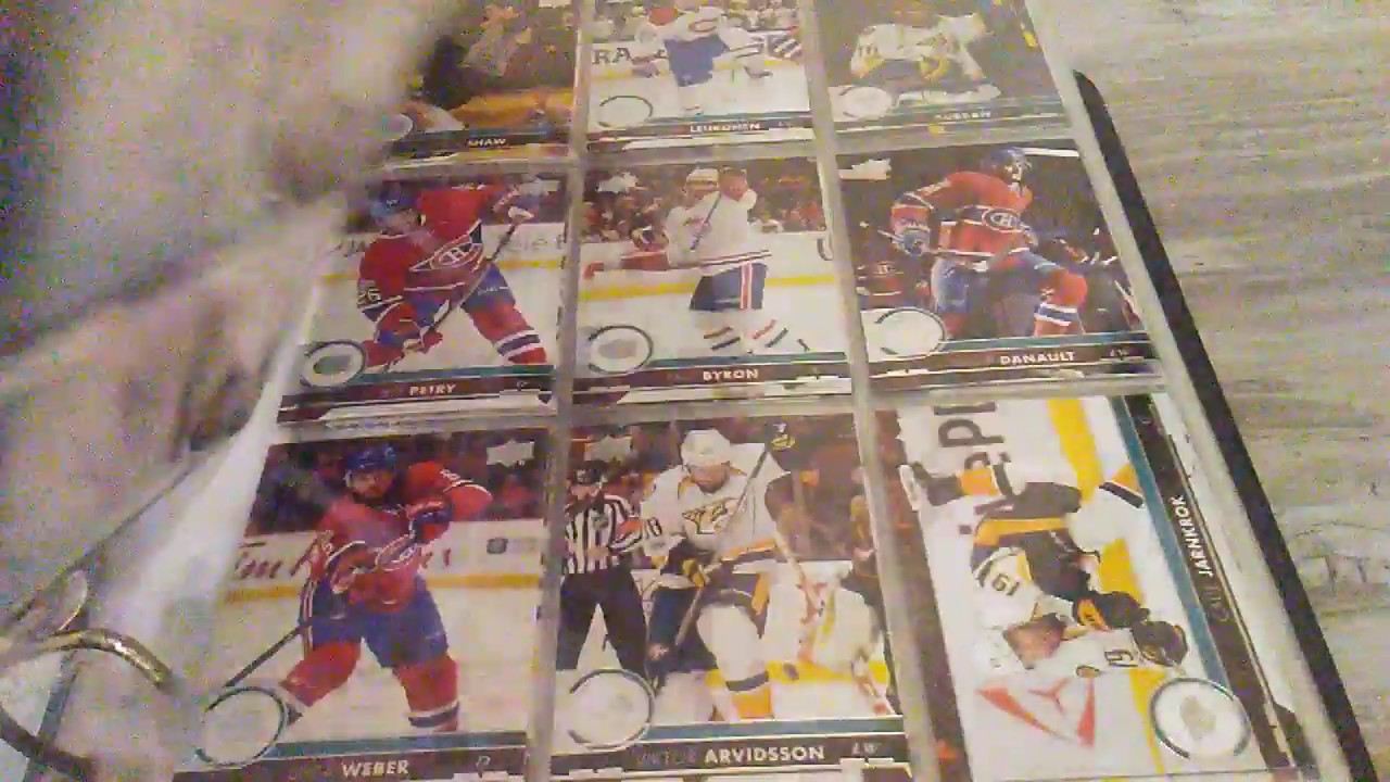 ASMR Request Gum Chewing Hockey Card Album Flip Through