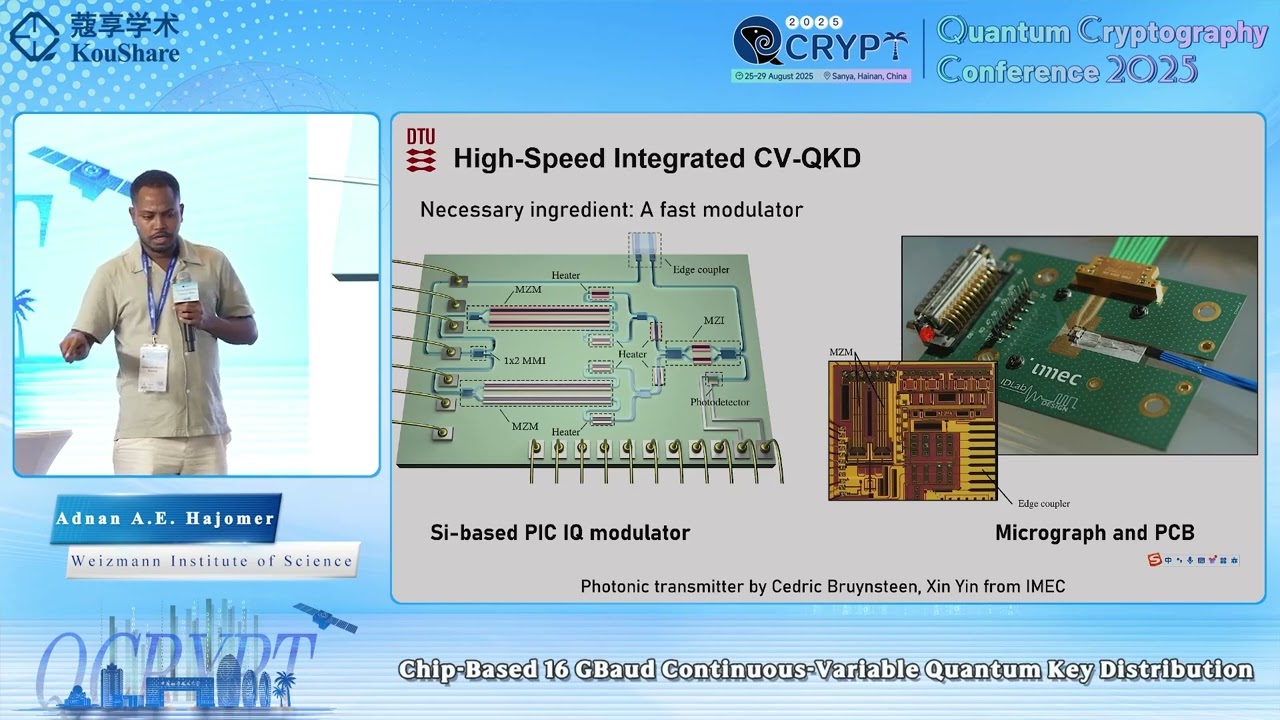 [QCrypt2025] Adnan Hajomer: Chip-Based 16 GBaud Continuous-Variable Quantum Key Distribution