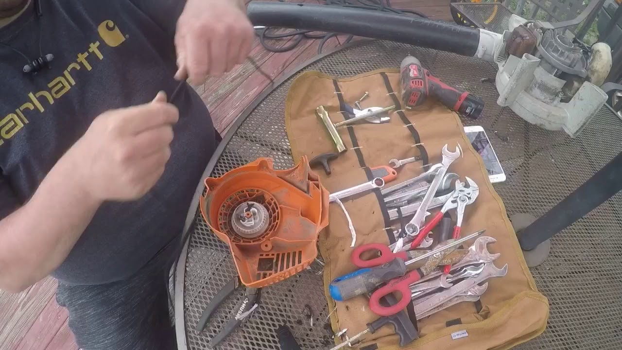 [STIHL BG50] Замена троса воздуходувки