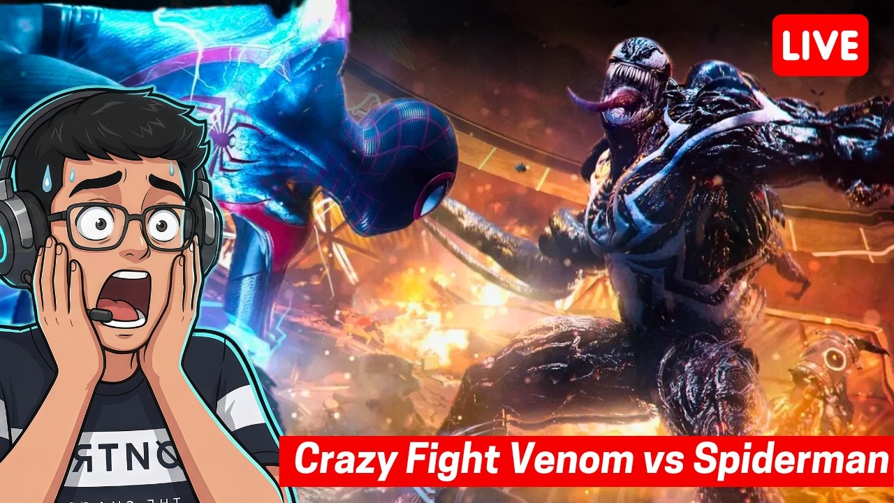 Spider Man 2 Venom VS Spiderman Fight PS5 Live Stream | Spider Man 2 PS5 Gameplay #shorts #spiderman