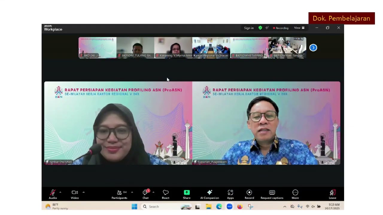 Rapat Koordinasi Persiapan Profiling ASN Tahun 2025 di Wilker V BKN