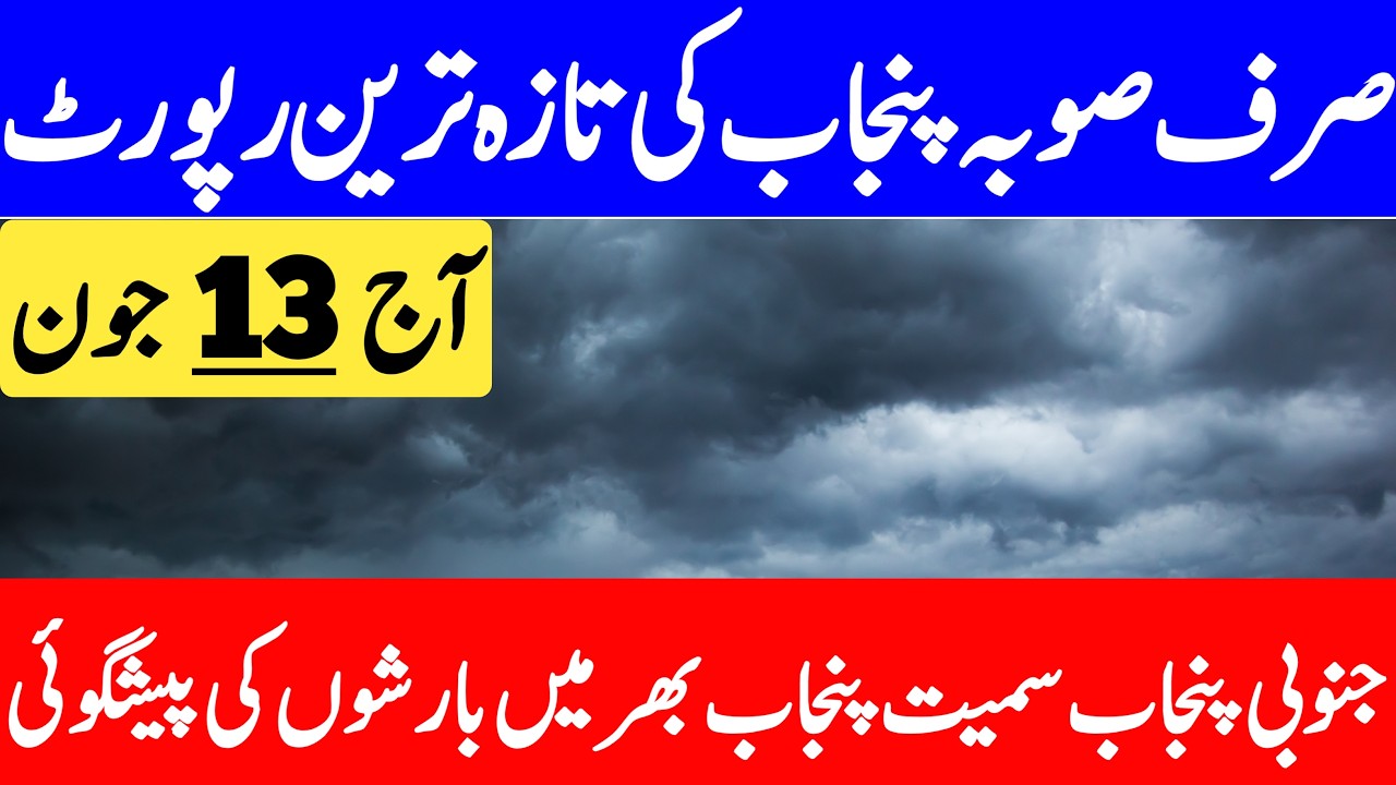 Pre Monsoon Rain's Alert : Heavy Rain's Prediction For Next Week | Punjab Weather Report