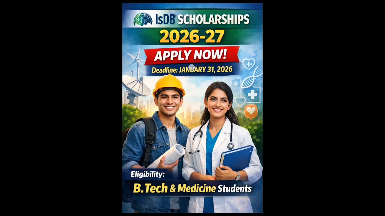 the isdb scholarship for 2026-27 is now open for applications, deadline january 31, 2026