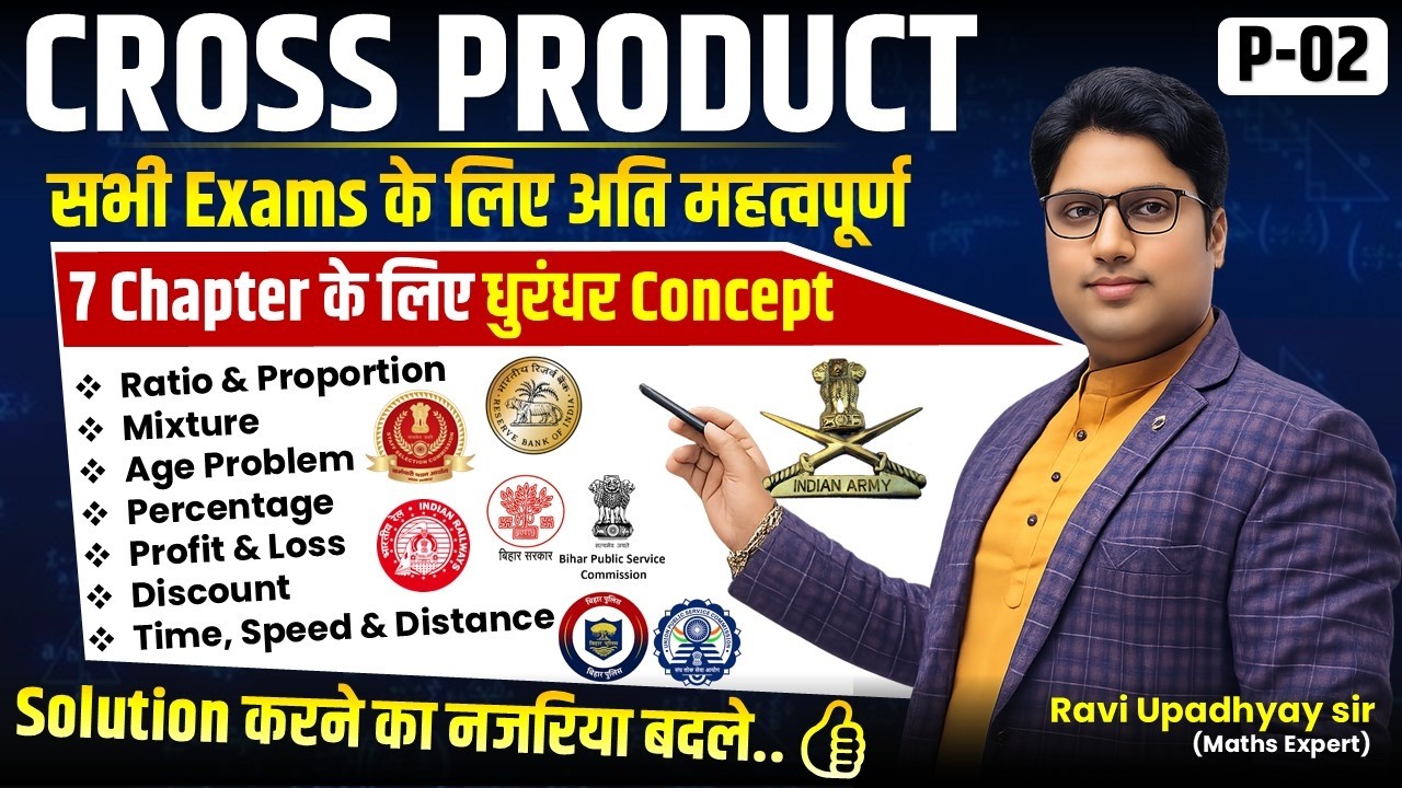Cross Product | सभी Exams के लिए 7 Chapter का Complete Maths Concept | Maths by Ravi Upadhyay sir
