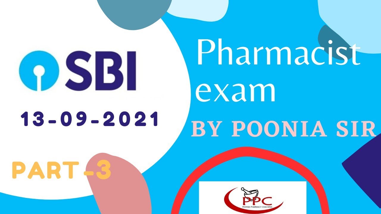 SBI PHARMACIST EXAM (13-9-2021)