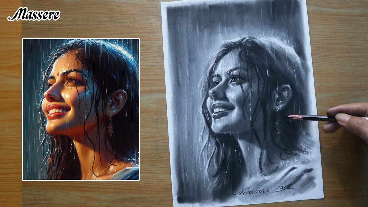 How to Make Portrait Beautiful Art Pencil Drawing Step by Step for Beginners