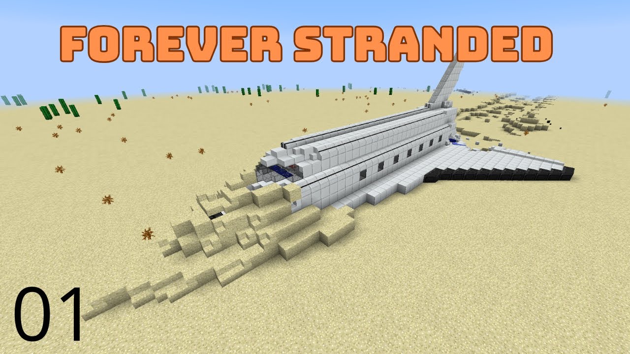 Minecraft Forever Stranded - ep: 01 - Preso no Deserto!