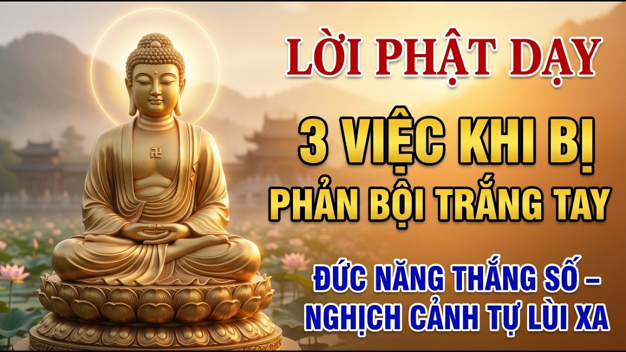 Lời Phật Dạy: 3 Việc Cần Làm Khi Bị Phản Bội Trắng Tay Để Đức Năng Thắng Số, Nghịch Cảnh Tự Lùi Xa