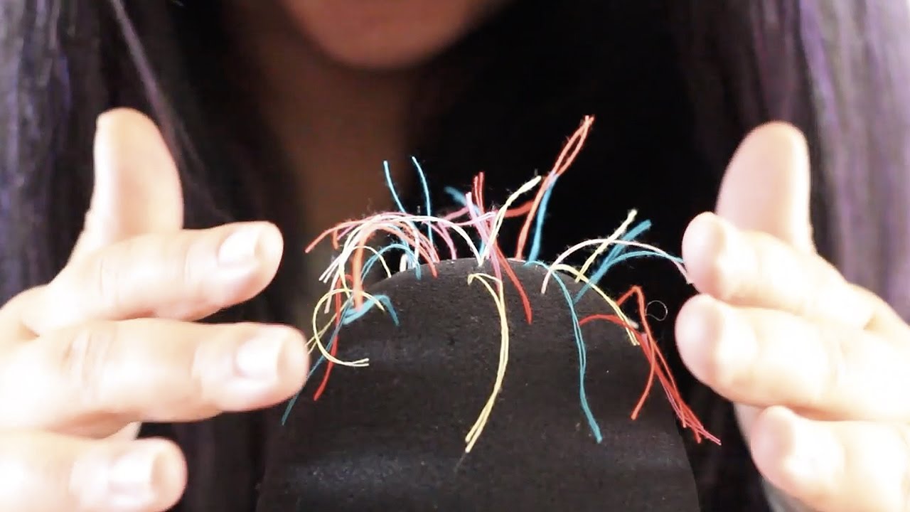 ASMR Mic Brushing & Thread Cutting | No Talking