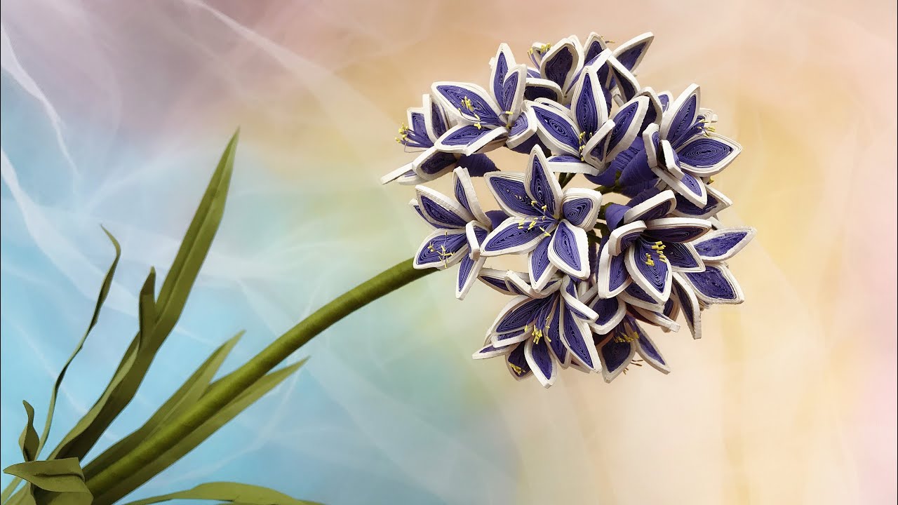 ABC TV | Как сделать бумажный цветок Агапантуса | Paper Quilling - Учебное пособие по ремеслу