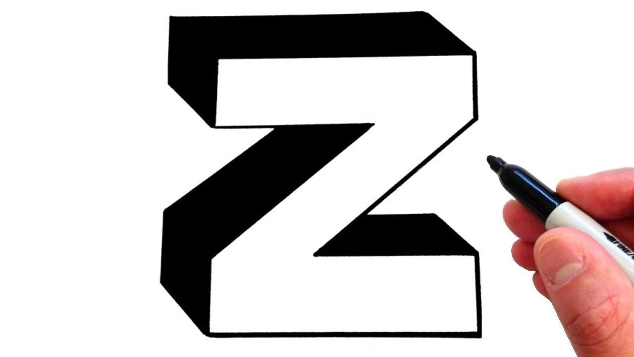 How to Draw Letter z in Lowercase 3D
