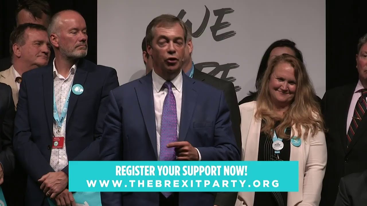 Nigel Farage live from Southport - The Brexit Party