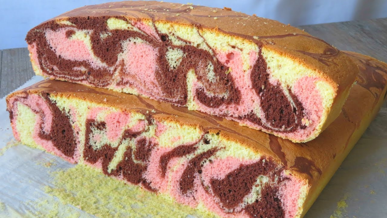 El bizcocho marmolado XXL. Muy esponjoso y fácil de preparar.